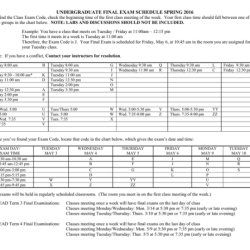 Exam schedule final fall featured galan eric