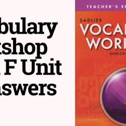 Vocabulary workshop level f unit 10