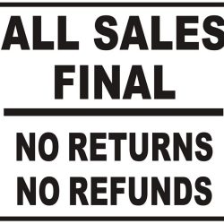 All sales are final crossword