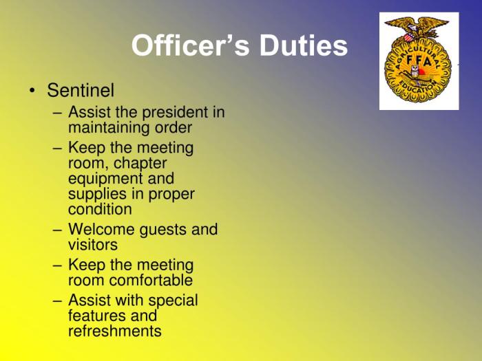 Ffa chapter officer interview questions