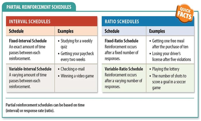 Schedules reinforcement data