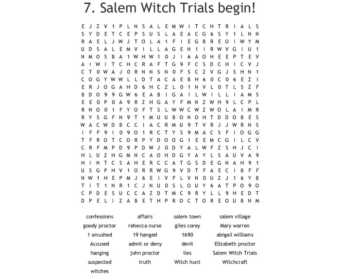 Salem witch trials word search answer key