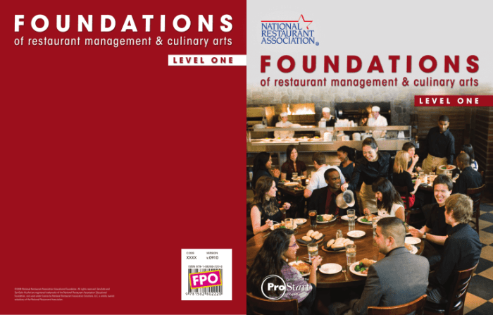 Foundations of restaurant management & culinary arts level 1