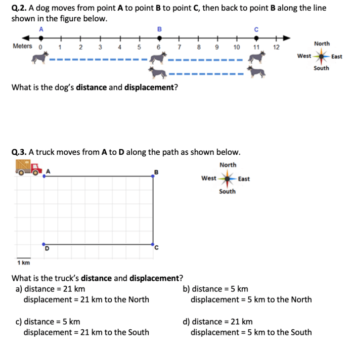 Speed velocity distance displacement worksheet