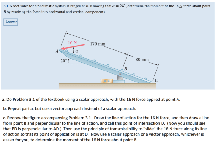 Pneumatic hinged point knowing determine solved transcribed