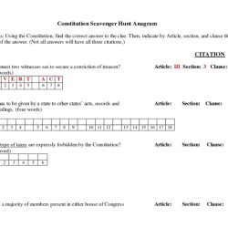 Us constitution scavenger hunt answer key